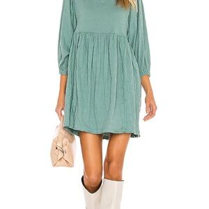 Free people beach get obsessed babydoll tunic dress in a light blue/green.size S